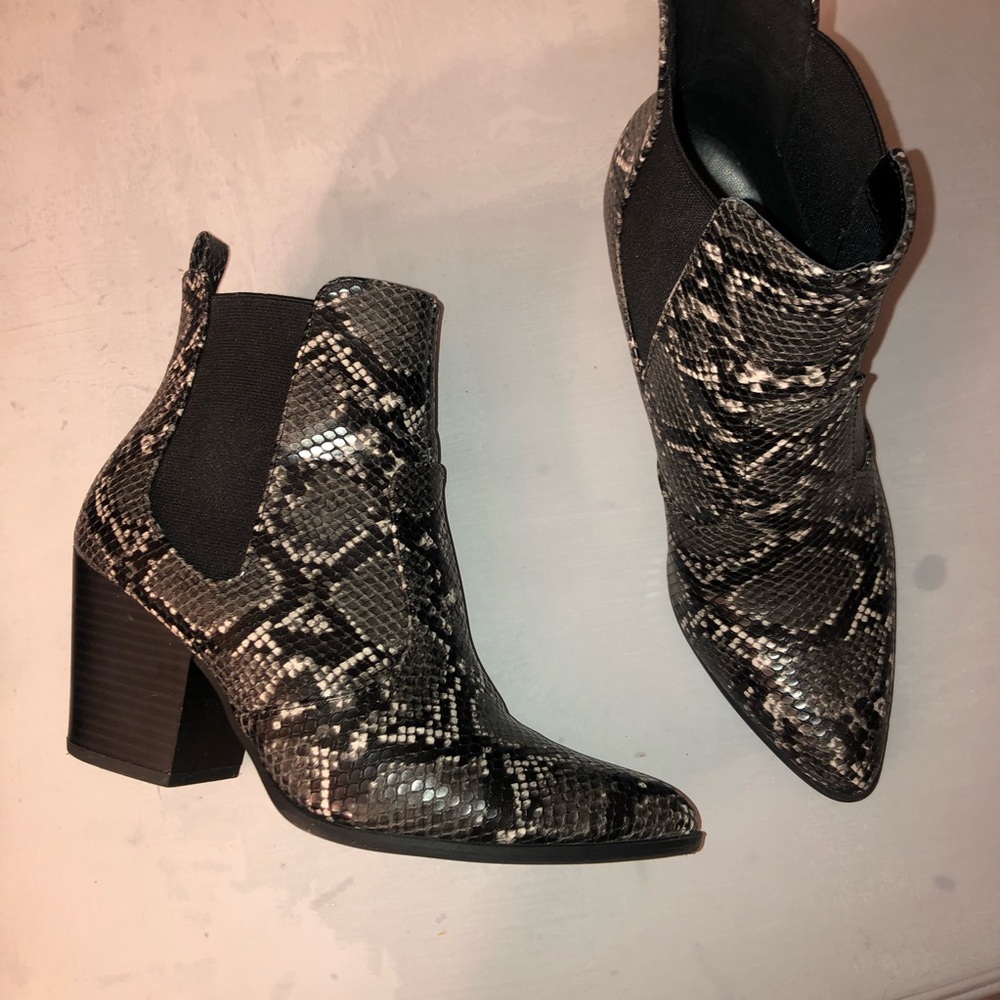 Snake Skin Booties